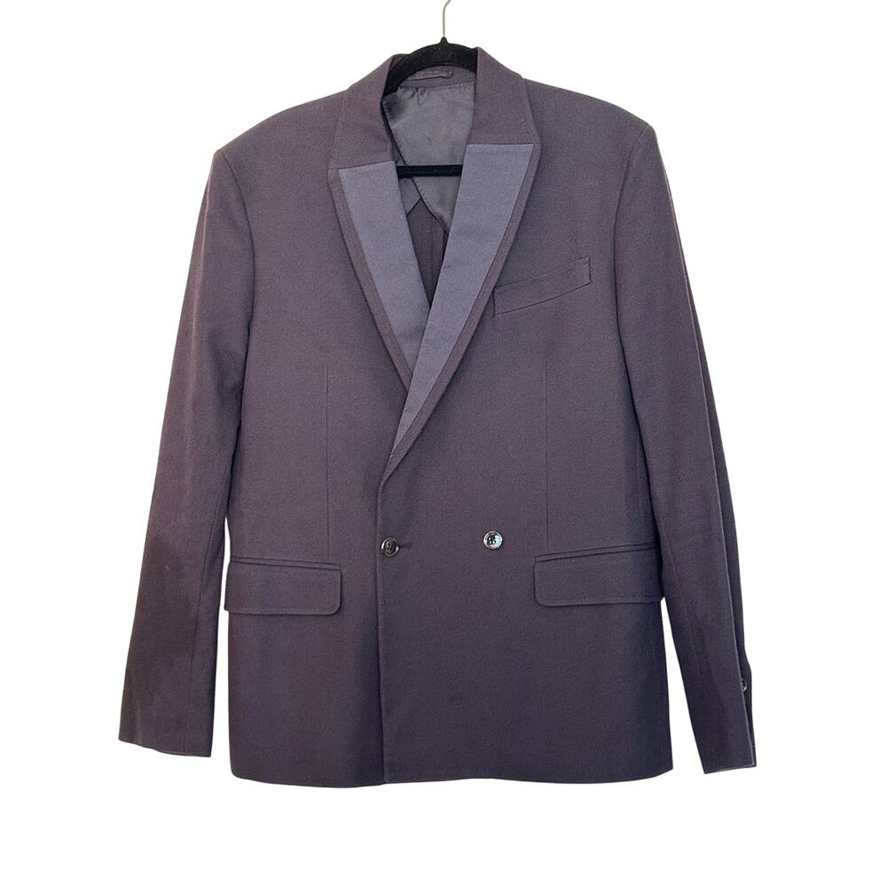 Ports 1961, 1595 Navy Blue Cotton Double Breasted Blazer